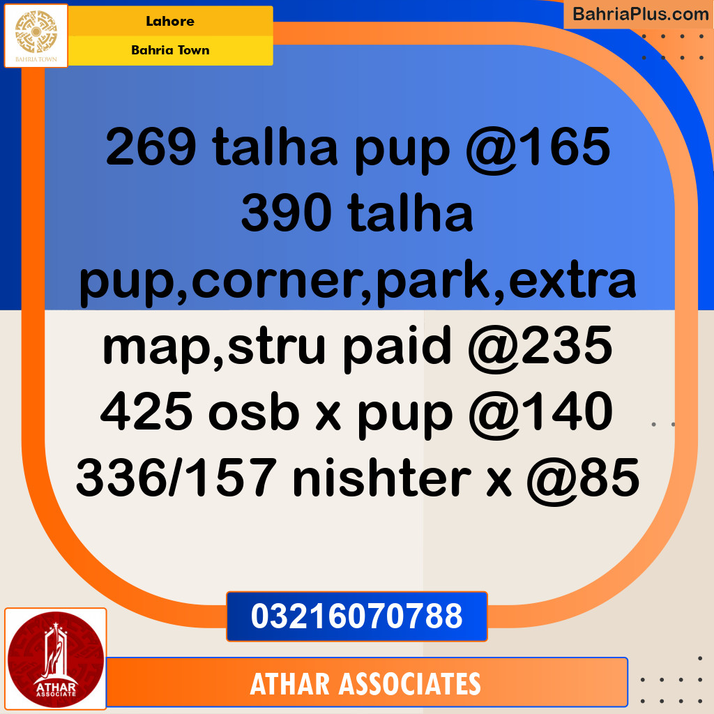 10 Marla Residential Plot for Sale in Bahria Town, Lahore - (BP-287920)