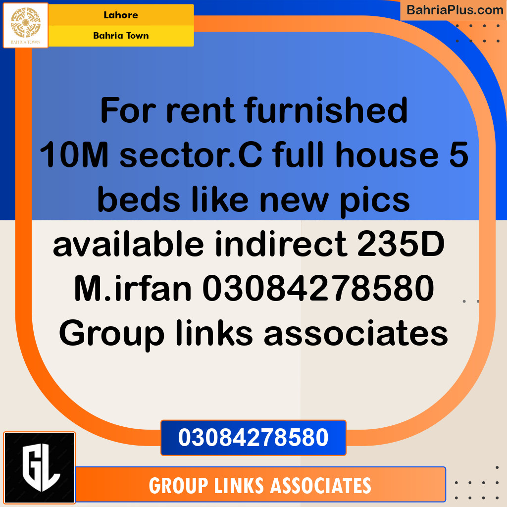 Residential House for Rent in Bahria Town, Lahore - (BP-288029)