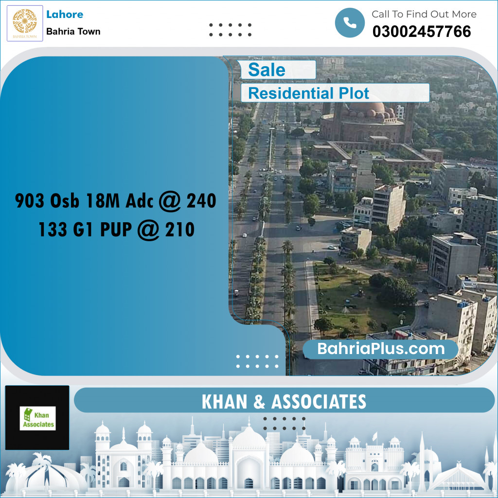 Residential Plot for Sale in Bahria Town, Lahore - (BP-288072)