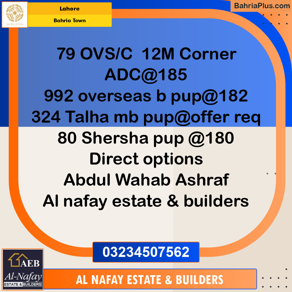Residential Plot for Sale in Bahria Town, Lahore - (BP-288105)