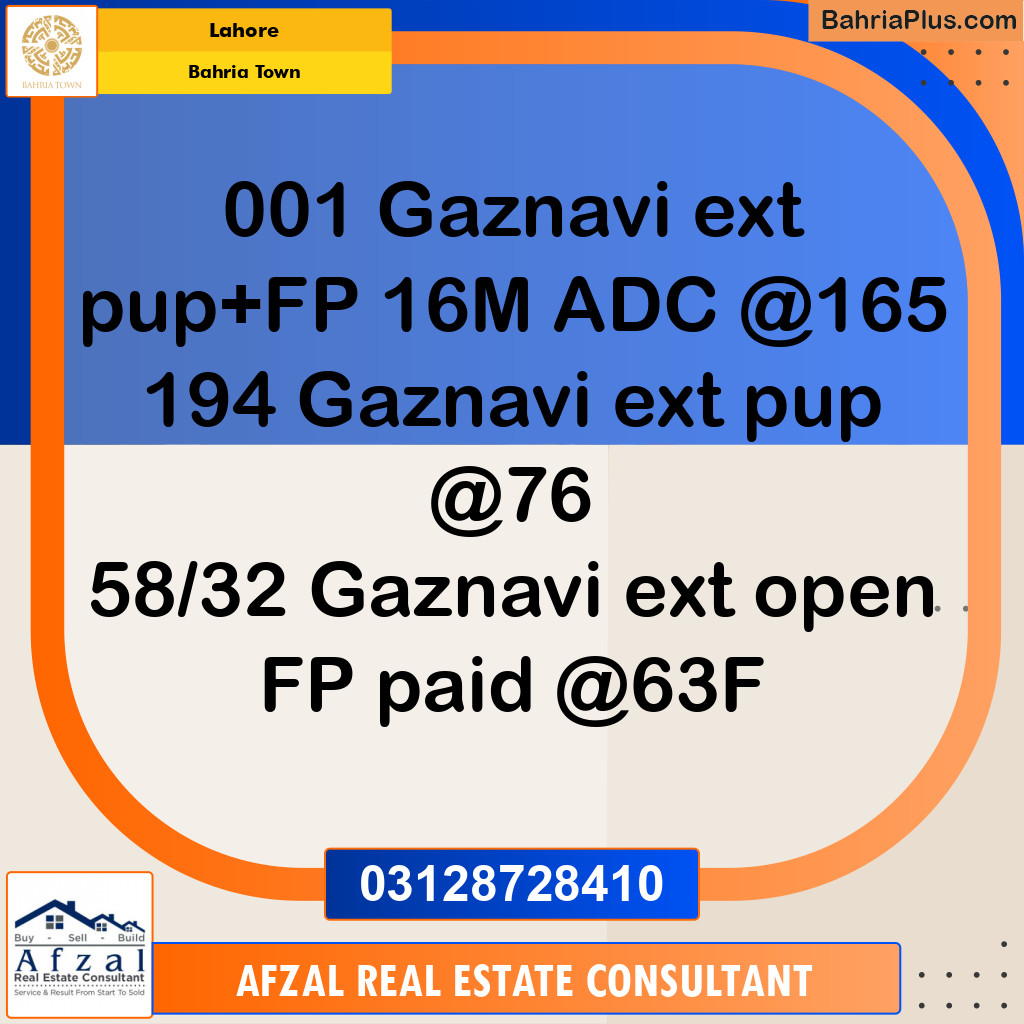Residential Plot for Sale in Bahria Town, Lahore - (BP-288107)