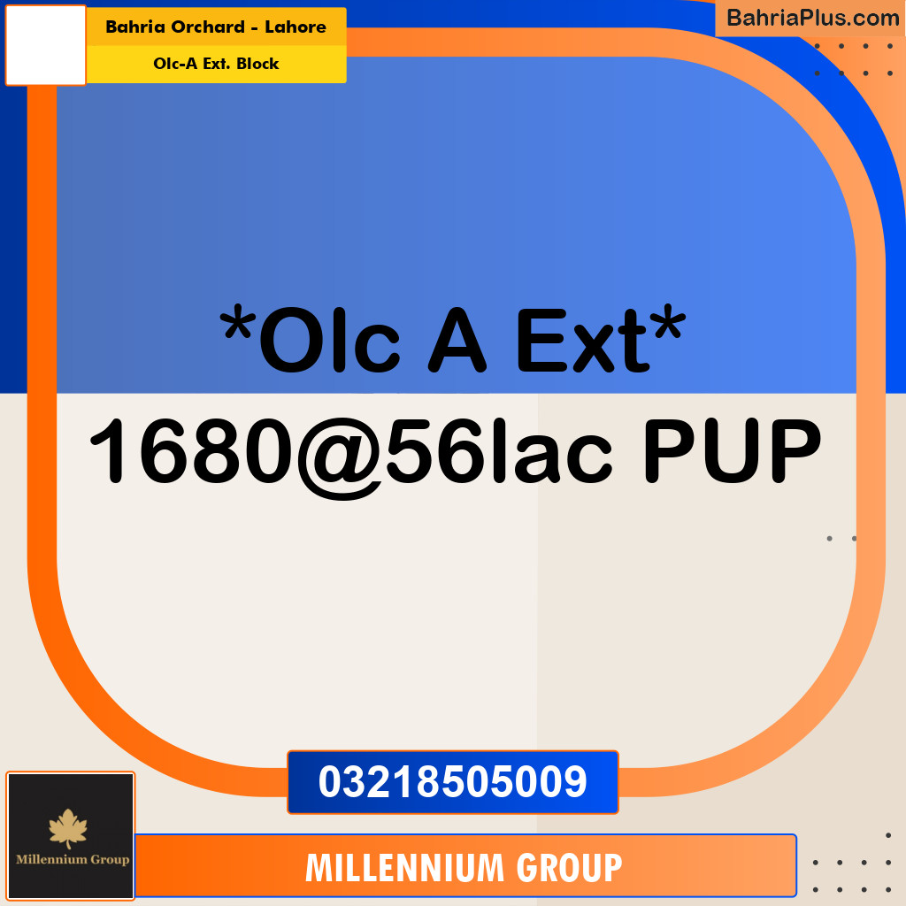 5 Marla Residential Plot for Sale in OLC-A Ext. Block -  Bahria Orchard, Lahore - (BP-288147)
