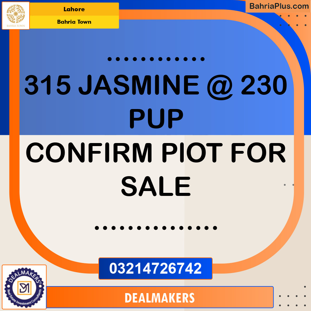 Residential Plot for Sale in Bahria Town, Lahore - (BP-288149)