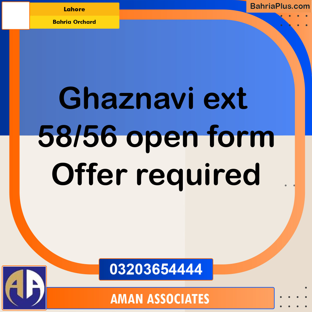 Residential Plot for Sale in Bahria Orchard, Lahore - (BP-288153)