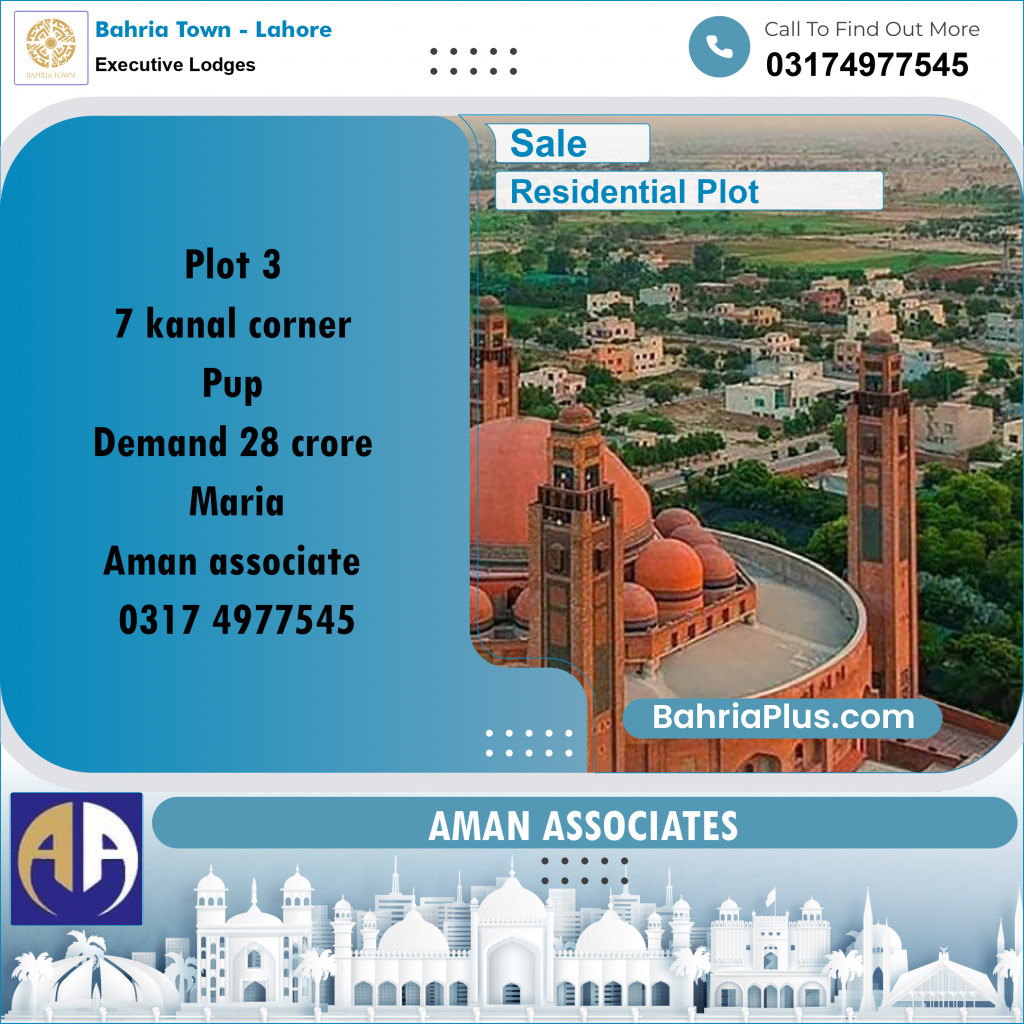 Residential Plot for Sale in Executive Lodges -  Bahria Town, Lahore - (BP-288206)