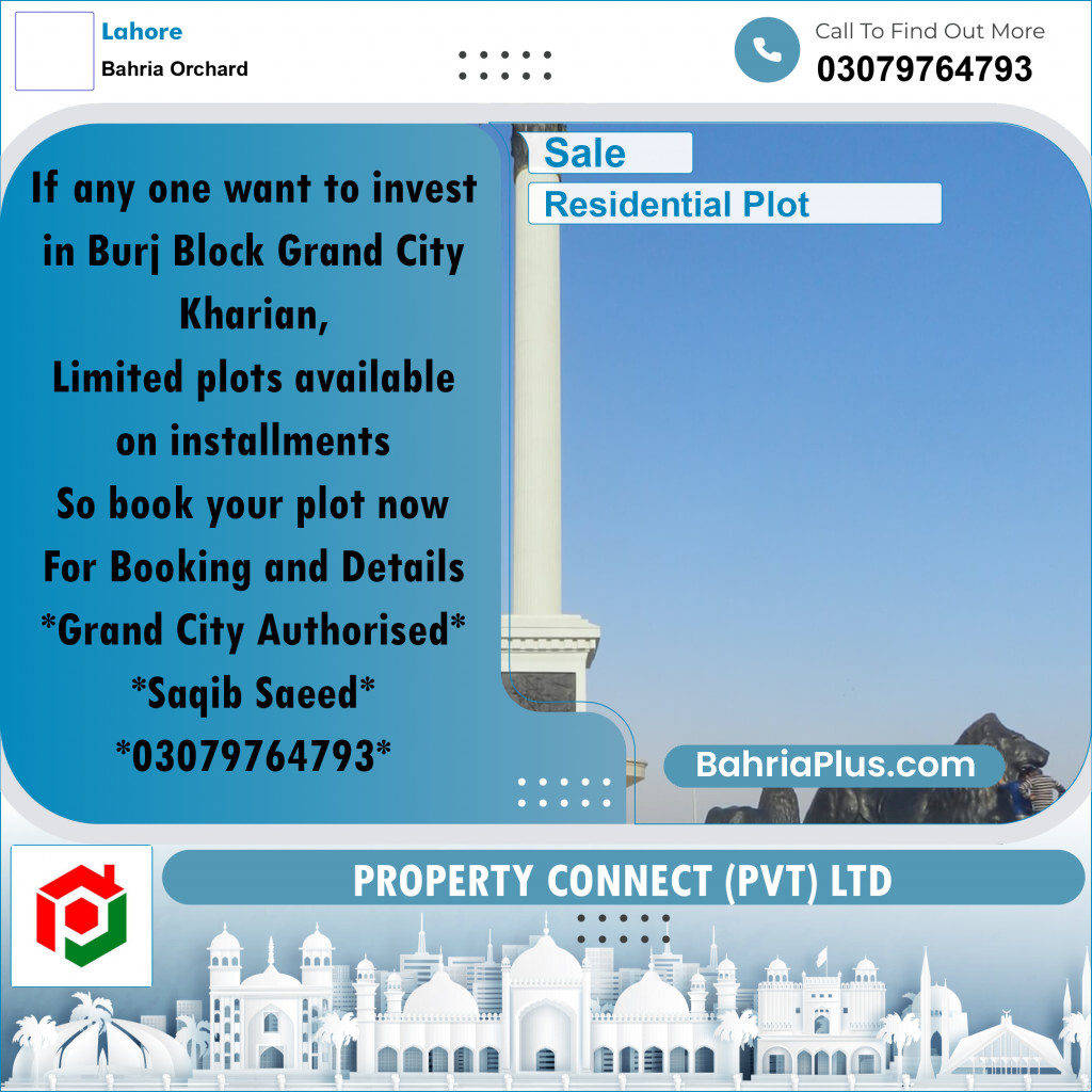 Residential Plot for Sale in Bahria Orchard, Lahore - (BP-288213)