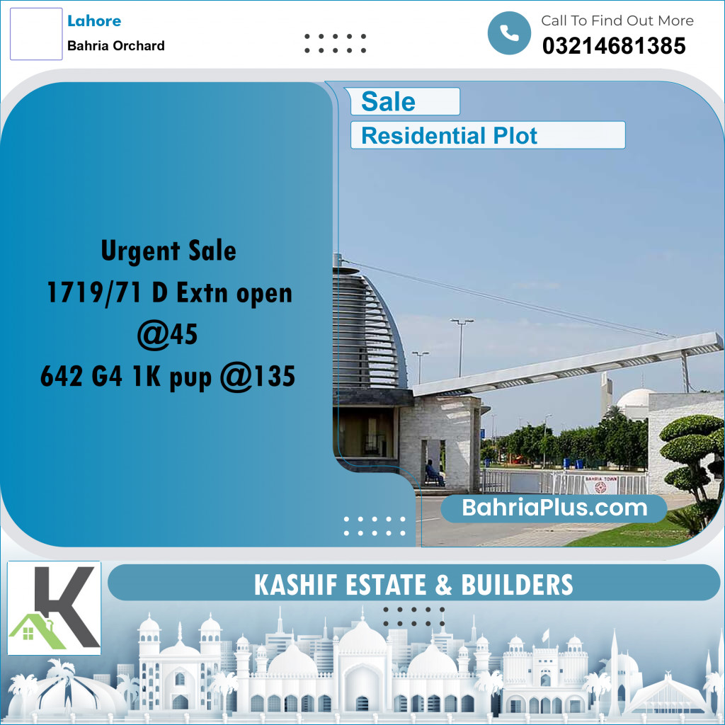 Residential Plot for Sale in Bahria Orchard, Lahore - (BP-288253)