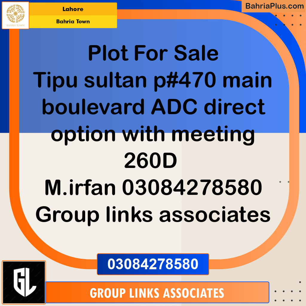 Residential Plot for Sale in Bahria Town, Lahore - (BP-288260)