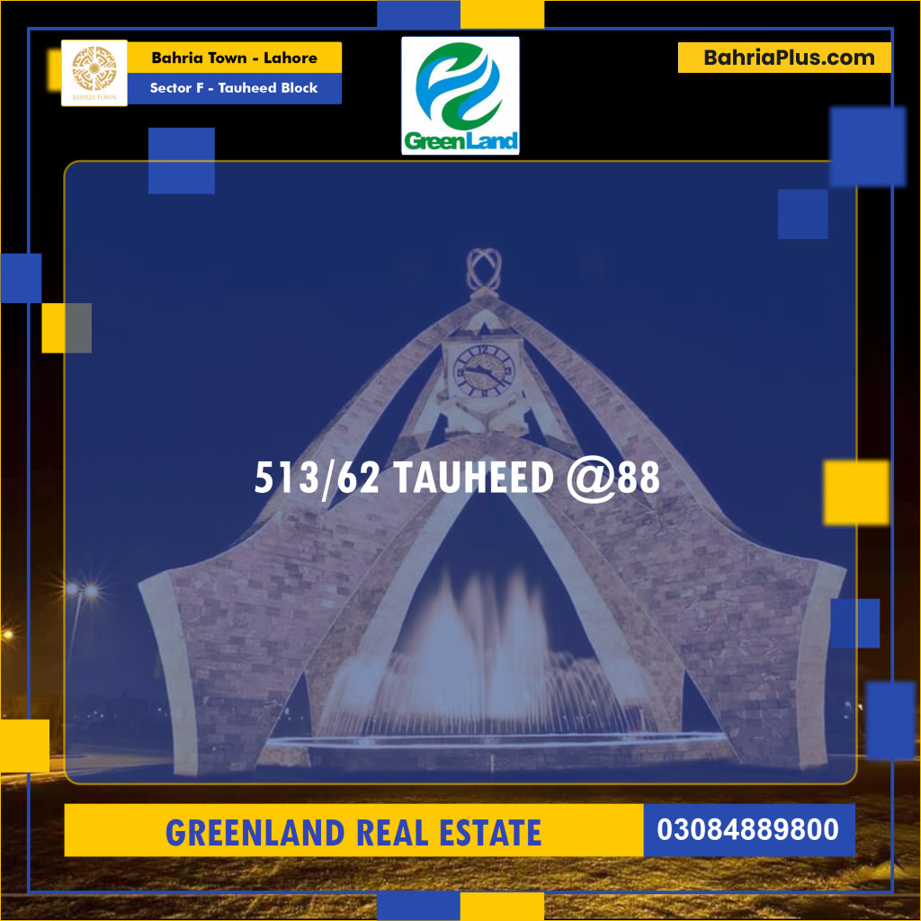 10 Marla Residential Plot for Sale in Sector F - Tauheed Block -  Bahria Town, Lahore - (BP-288429)