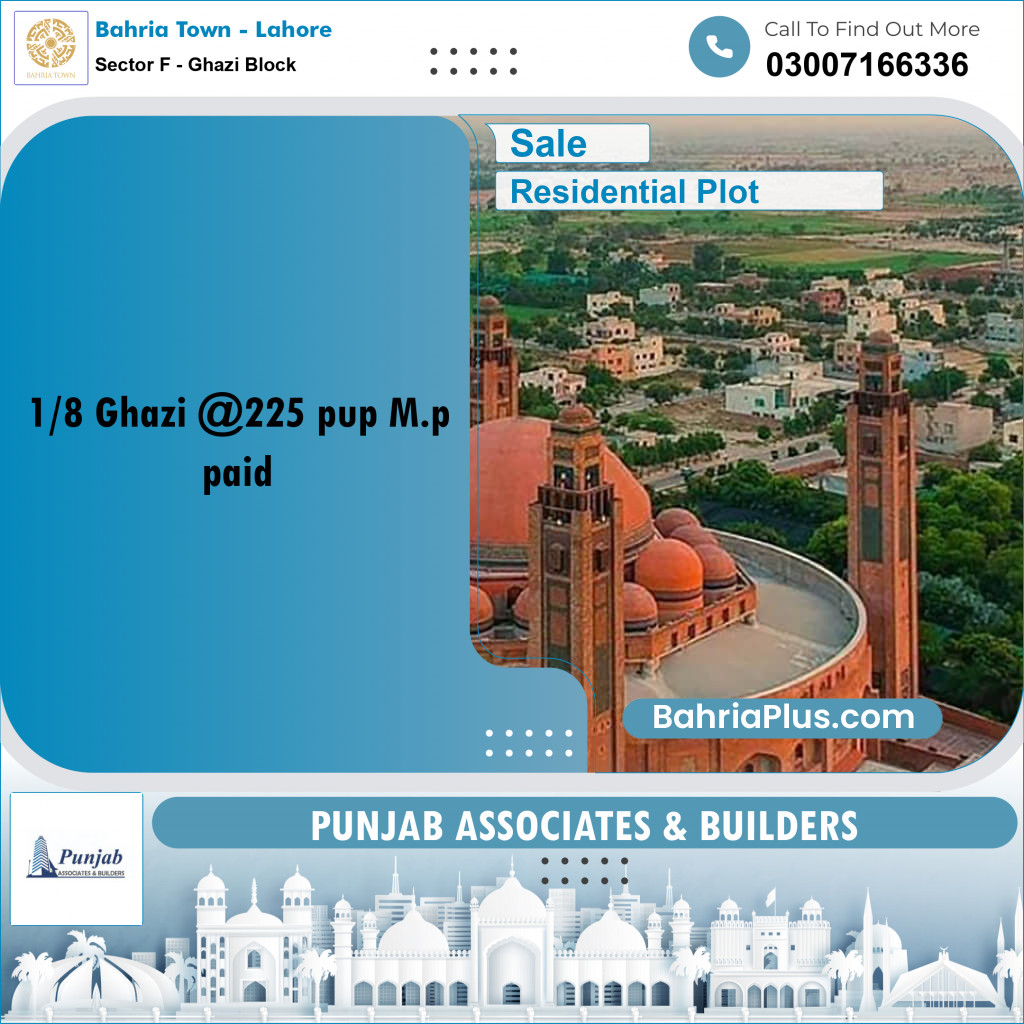 Residential Plot for Sale in Sector F - Ghazi Block -  Bahria Town, Lahore - (BP-288448)
