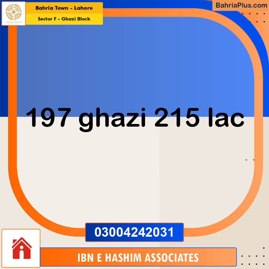 20 Marla Residential Plot for Sale in Sector F - Ghazi Block -  Bahria Town, Lahore - (BP-288511)
