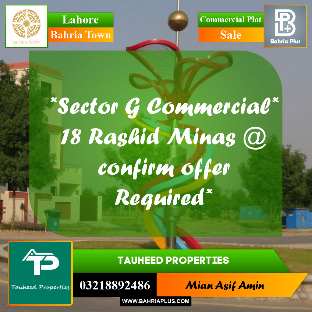 5 Marla Commercial Plot for Sale in Bahria Town, Lahore - (BP-288797)