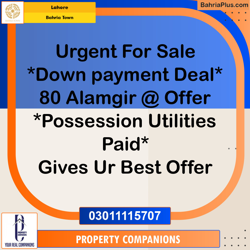 Residential Plot for Sale in Bahria Town, Lahore - (BP-288827)