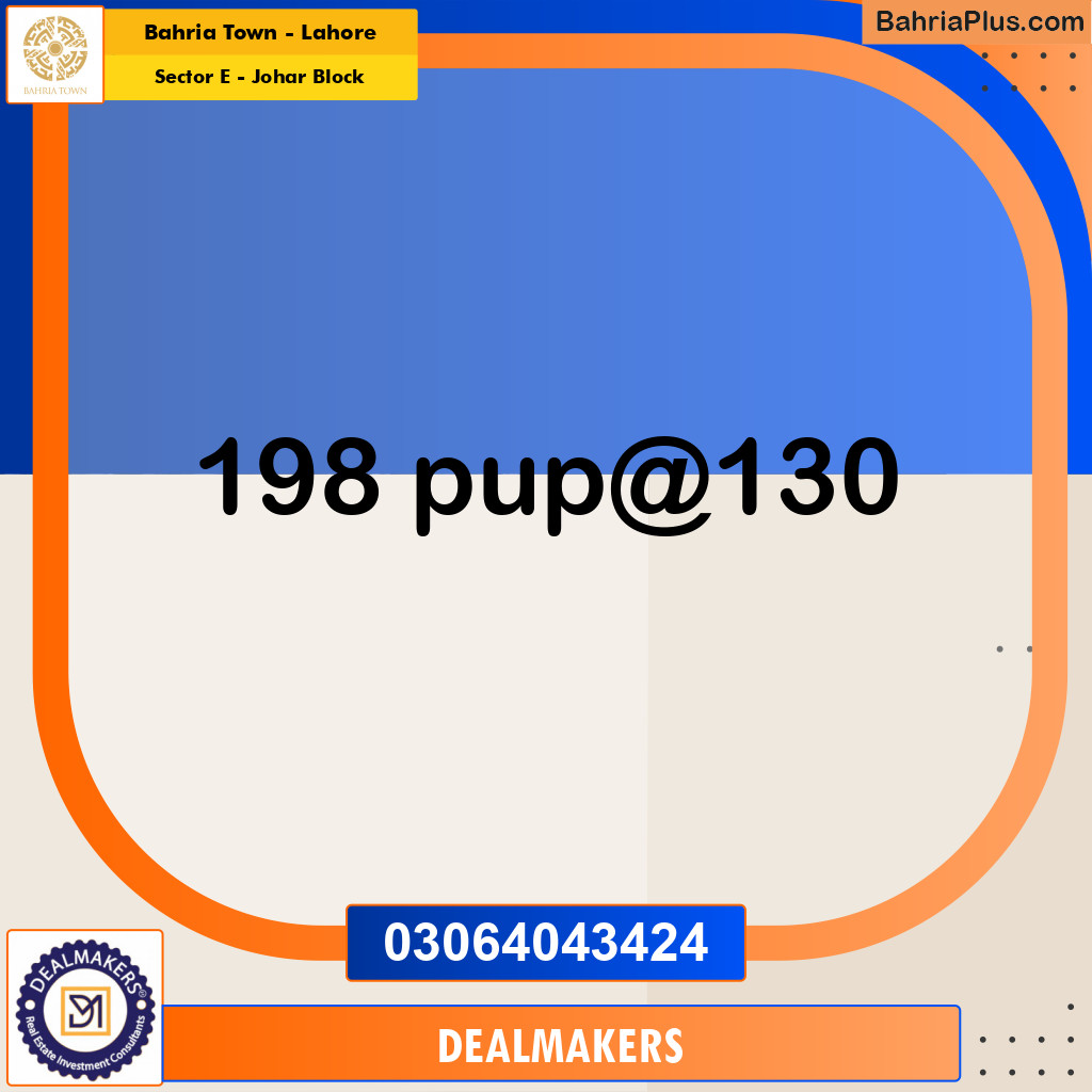 10 Marla Residential Plot for Sale in Sector E - Johar Block -  Bahria Town, Lahore - (BP-288889)