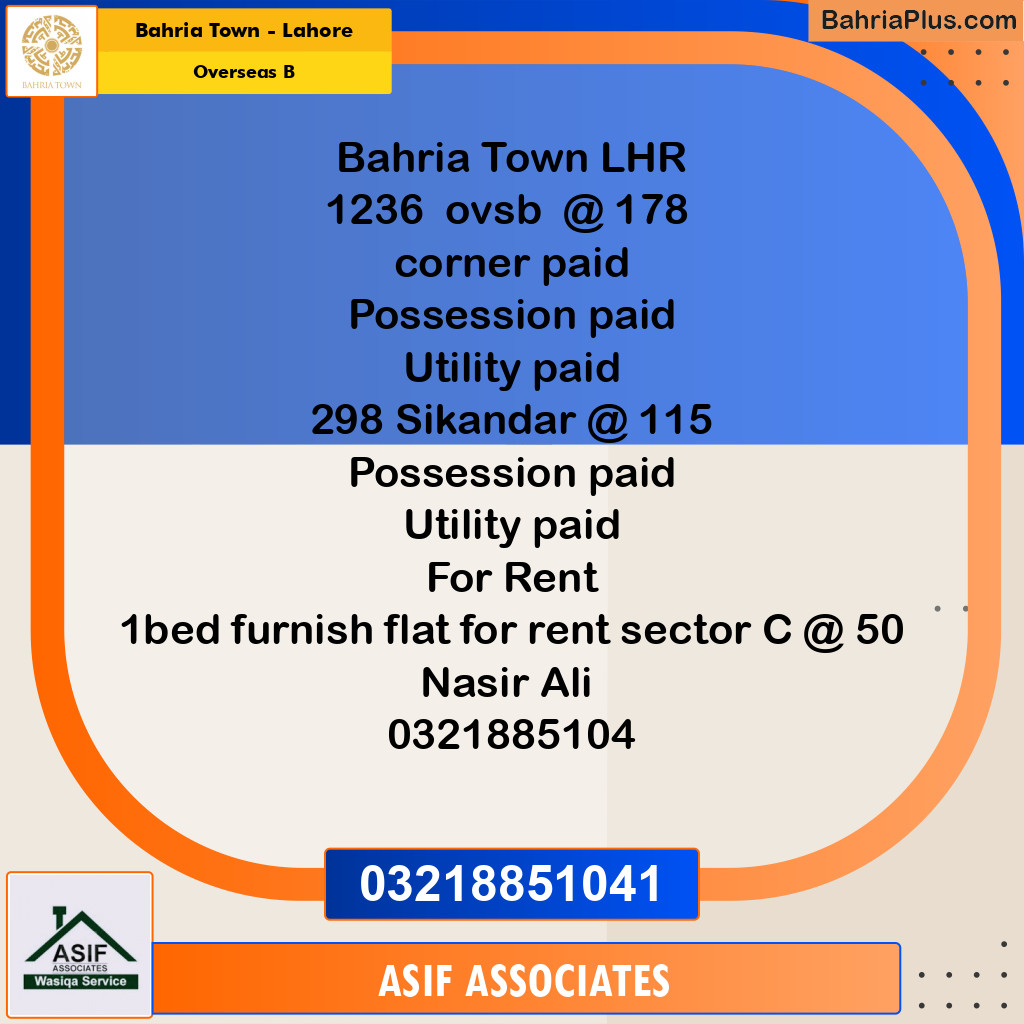10 Marla Residential Plot for Sale in Overseas B -  Bahria Town, Lahore - (BP-288973)