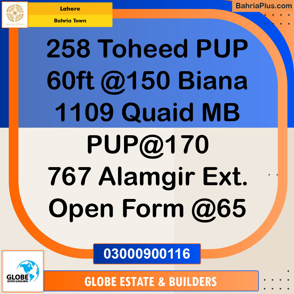 Residential Plot for Sale in Bahria Town, Lahore - (BP-288991)