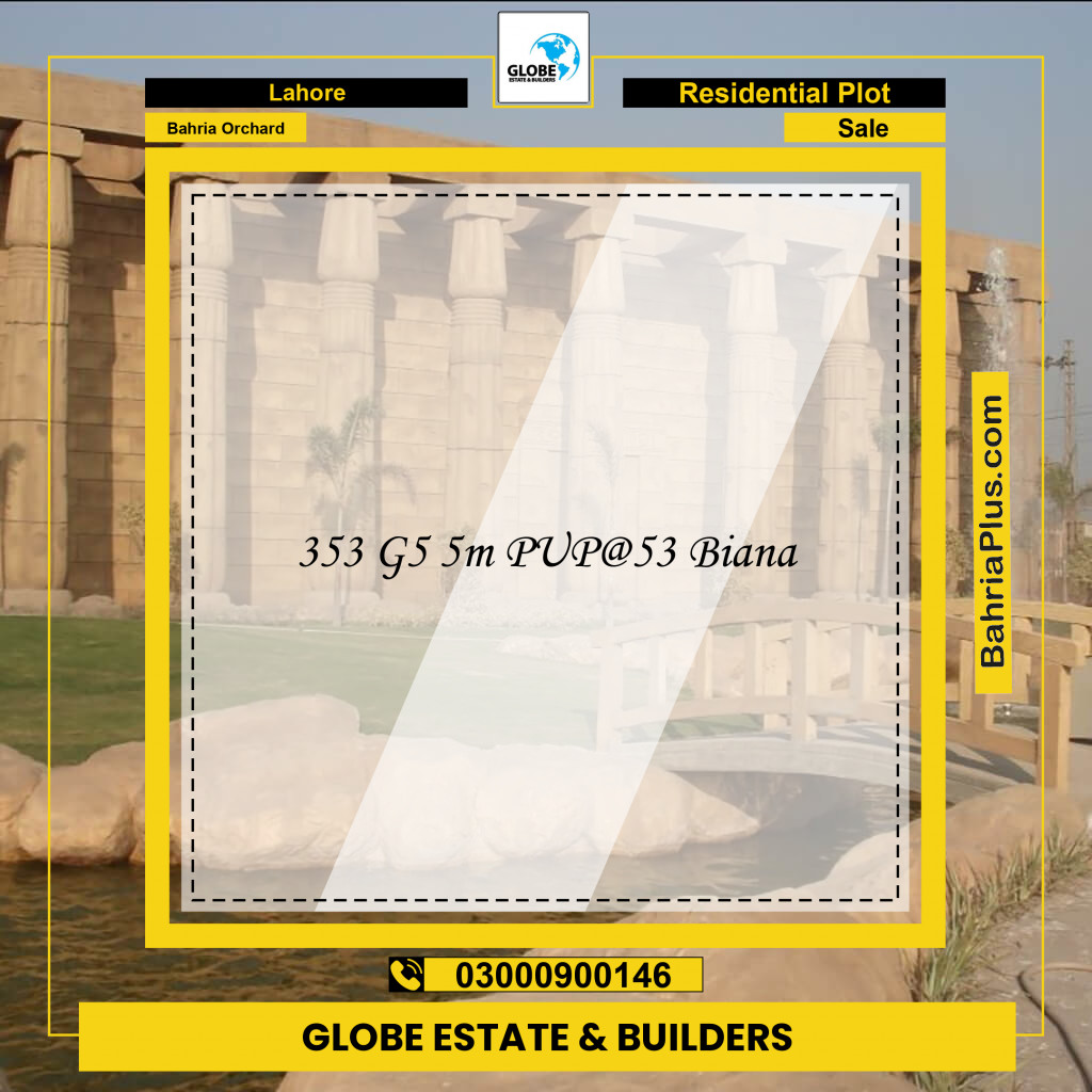 Residential Plot for Sale in Bahria Orchard, Lahore - (BP-289041)