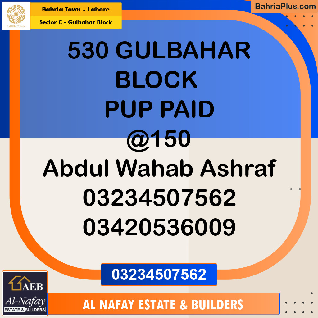 10 Marla Residential Plot for Sale in Sector C - Gulbahar Block -  Bahria Town, Lahore - (BP-289198)