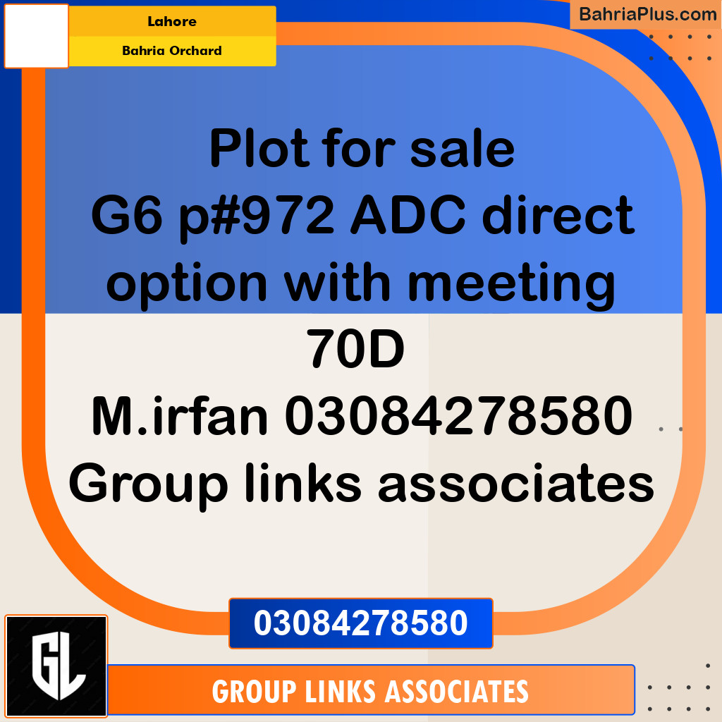 Residential Plot for Sale in Bahria Orchard, Lahore - (BP-289277)