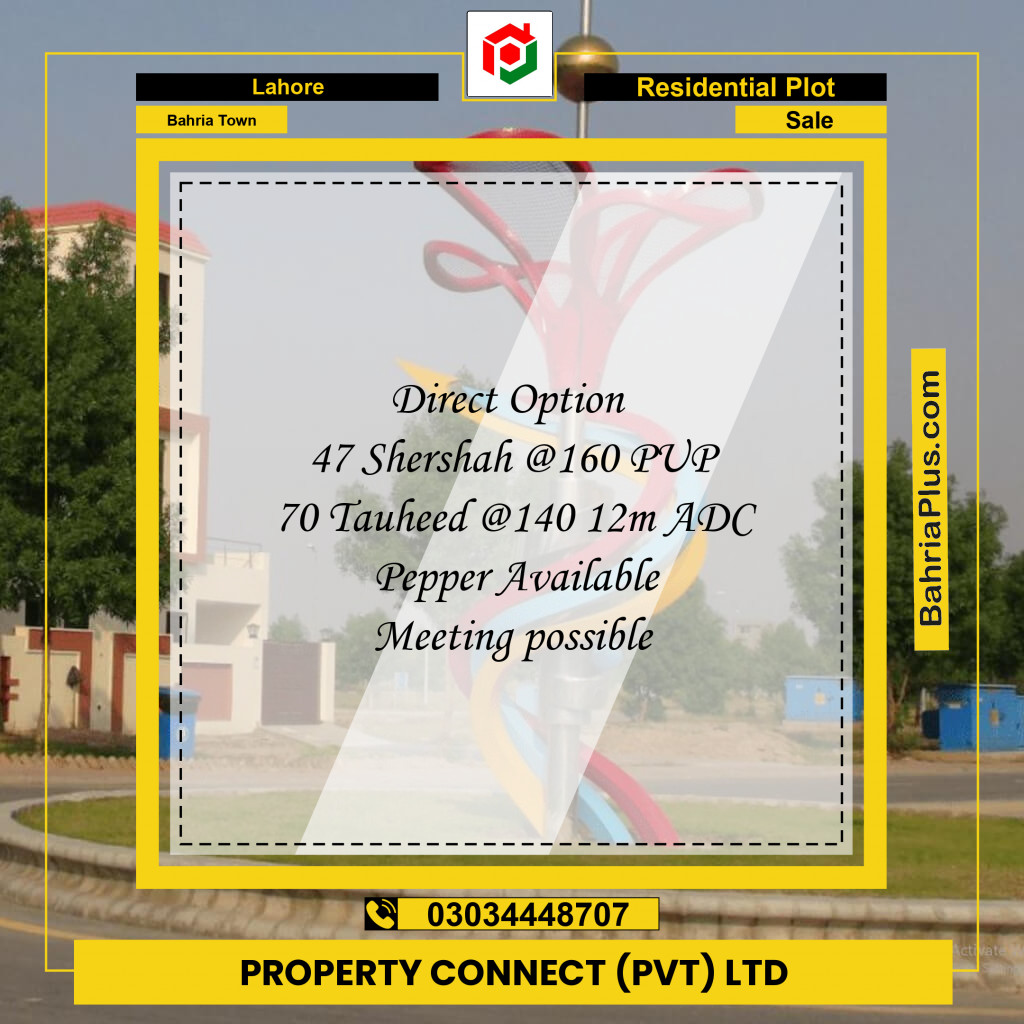 Residential Plot for Sale in Bahria Town, Lahore - (BP-289308)