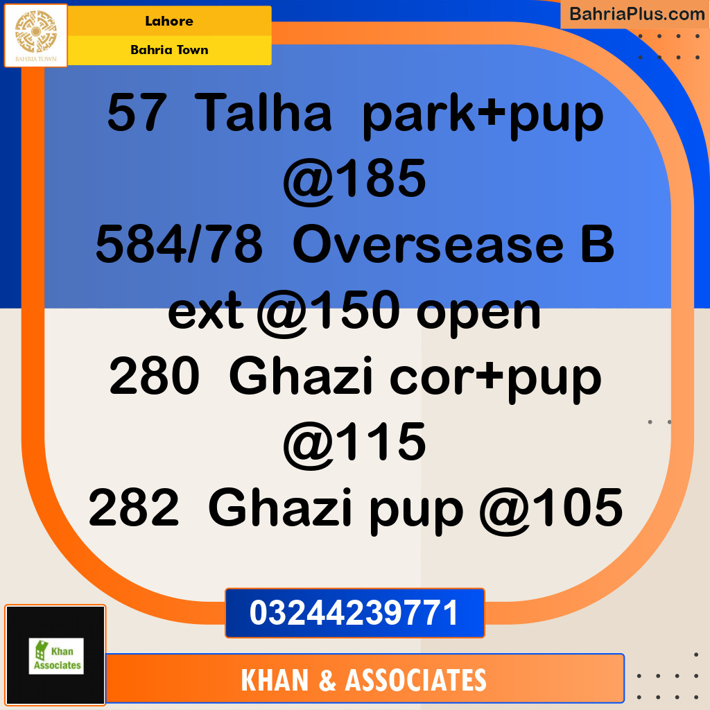 Residential Plot for Sale in Bahria Town, Lahore - (BP-289344)