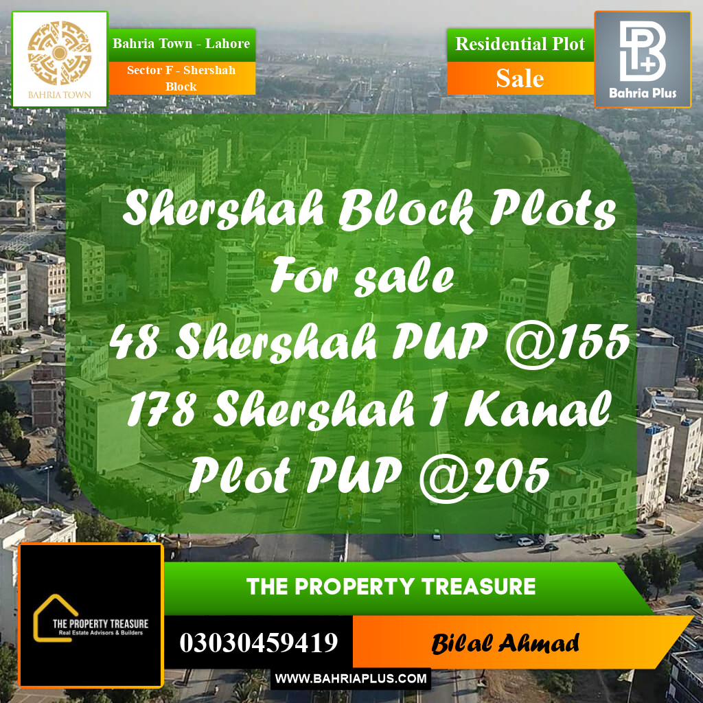 Residential Plot for Sale in Sector F - Shershah Block -  Bahria Town, Lahore - (BP-289357)
