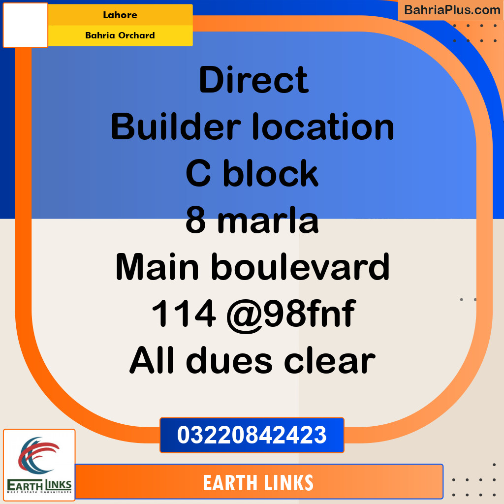 Residential Plot for Sale in Bahria Orchard, Lahore - (BP-289376)