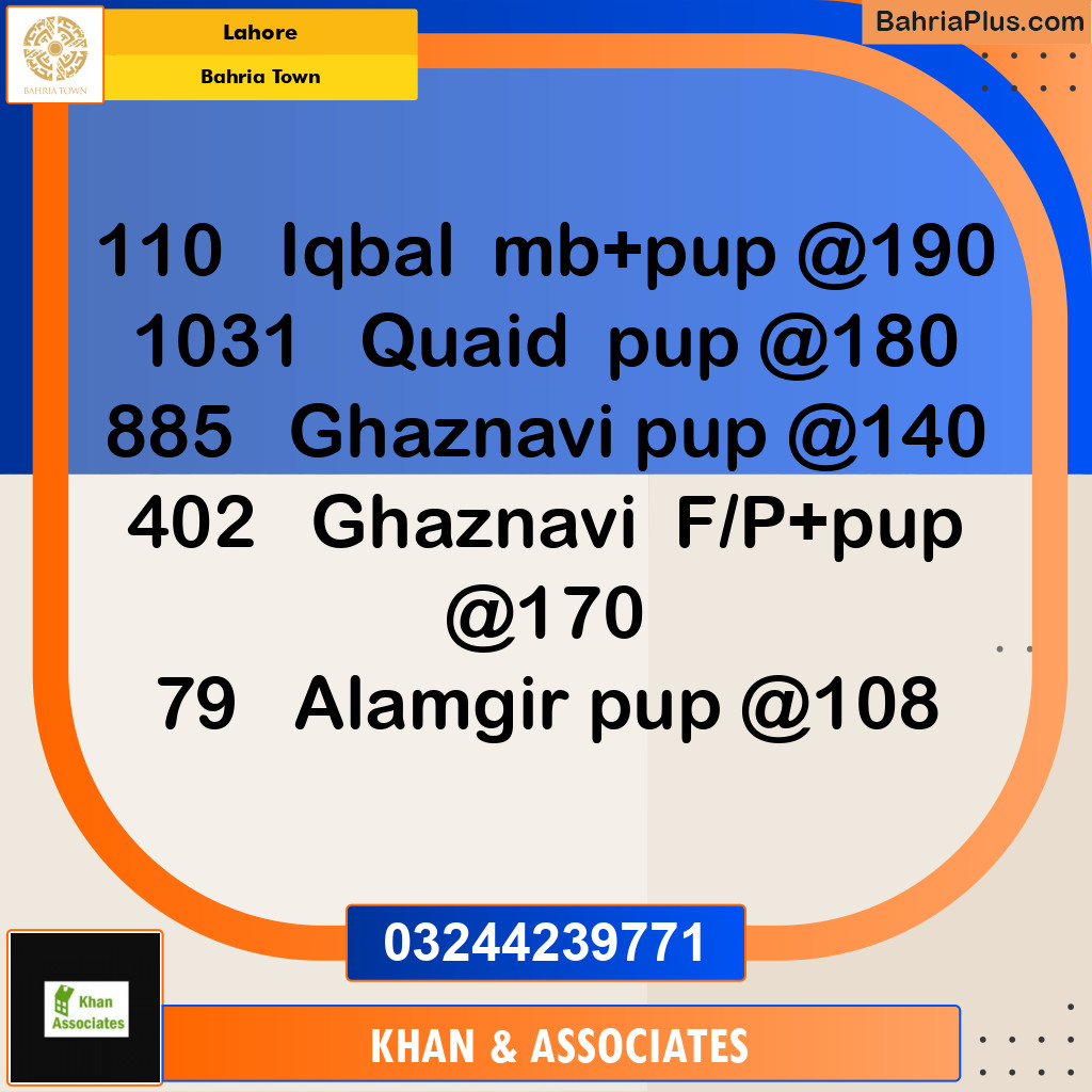 Residential Plot for Sale in Bahria Town, Lahore - (BP-289390)