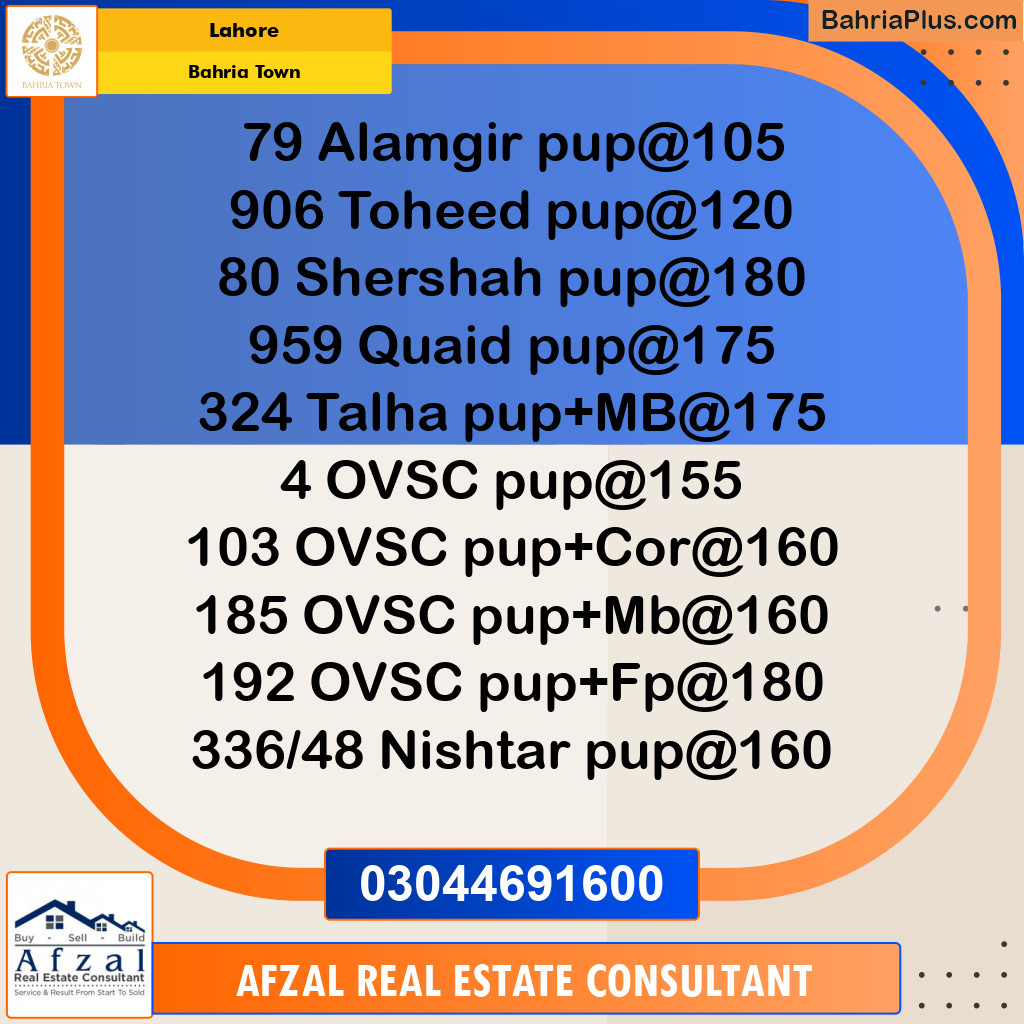 Residential Plot for Sale in Bahria Town, Lahore - (BP-289393)