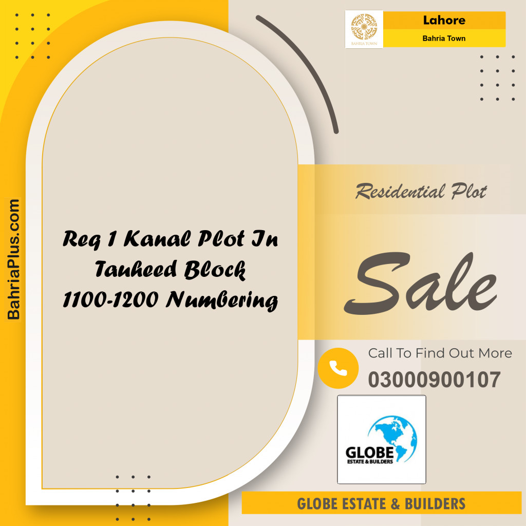 Residential Plot for Sale in Bahria Town, Lahore - (BP-289403)