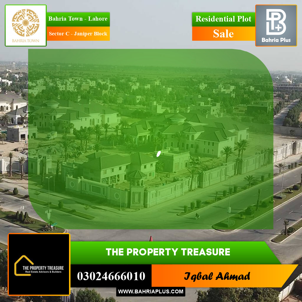 10 Marla Residential Plot for Sale in Sector C - Janiper Block -  Bahria Town, Lahore - (BP-289474)