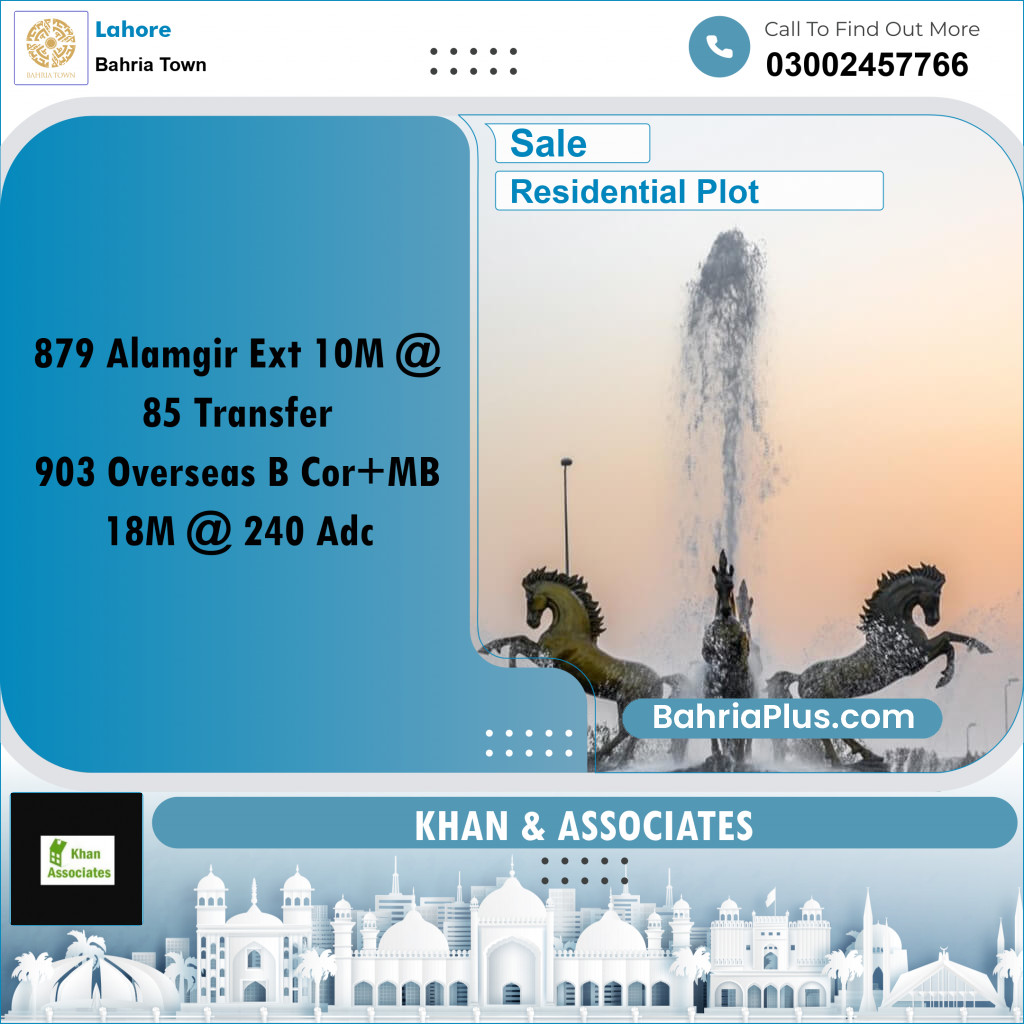 Residential Plot for Sale in Bahria Town, Lahore - (BP-289758)