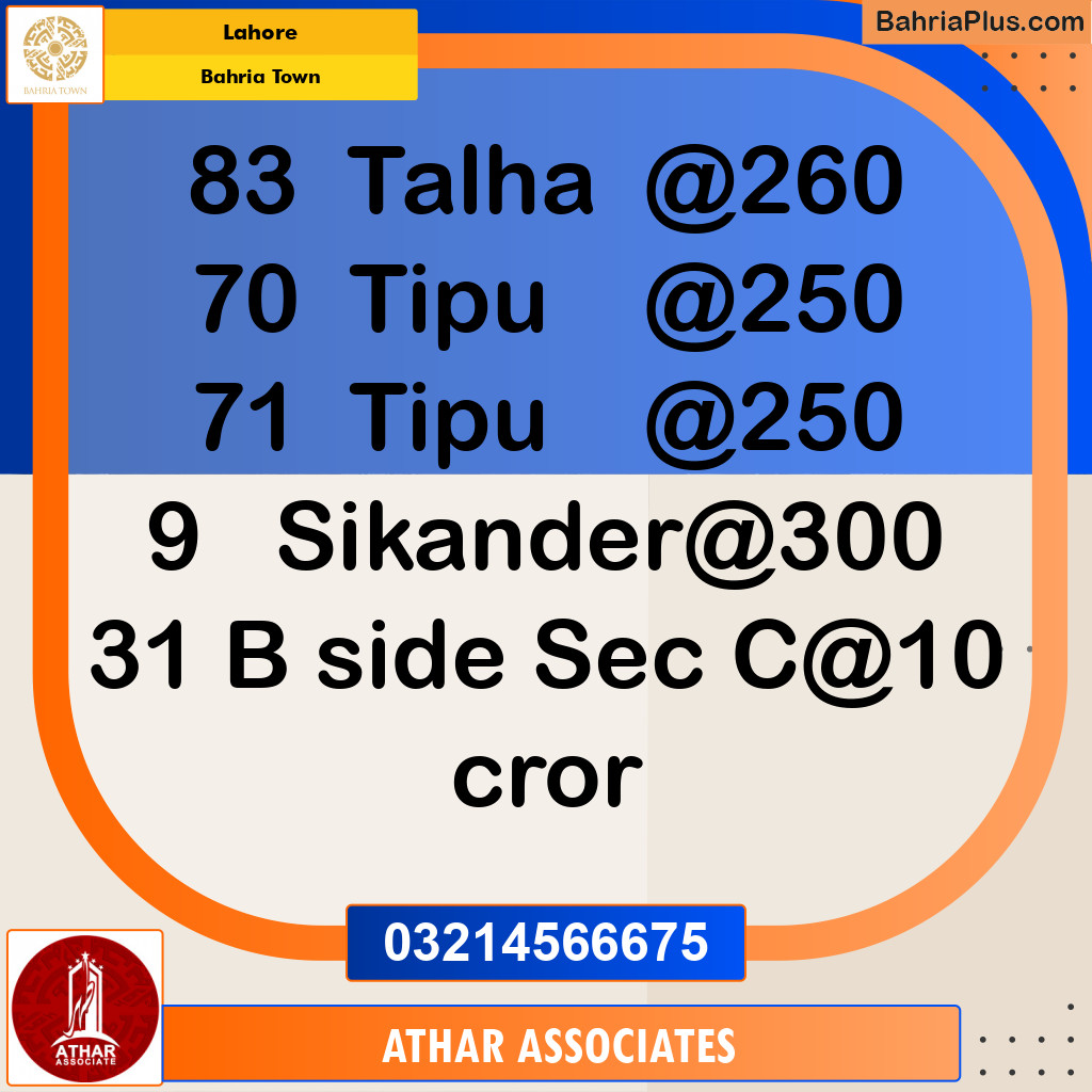 5 Marla Commercial Plot for Sale in Bahria Town, Lahore - (BP-289791)