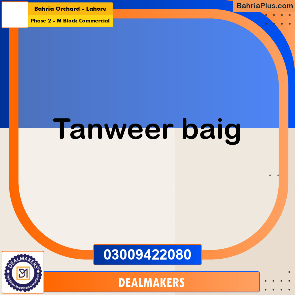 5 Marla Commercial Plot for Sale in Phase 2 - M Block Commercial -  Bahria Orchard, Lahore - (BP-289871)