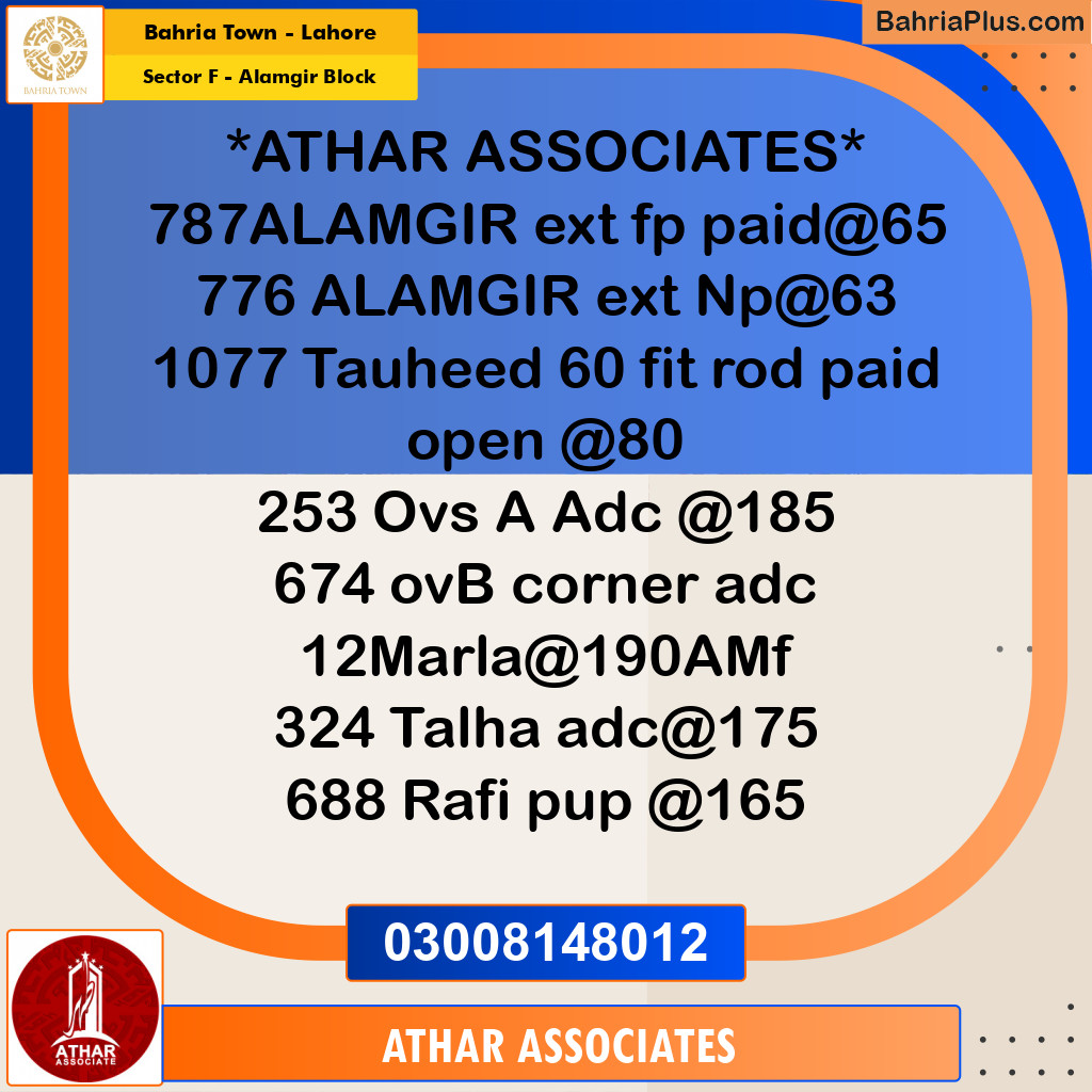 5 Marla Residential Plot for Sale in Sector F - Alamgir Block -  Bahria Town, Lahore - (BP-289900)