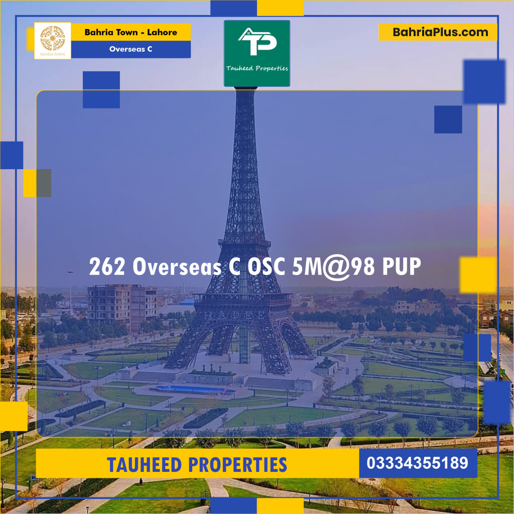 5 Marla Residential Plot for Sale in Overseas C -  Bahria Town, Lahore - (BP-289966)