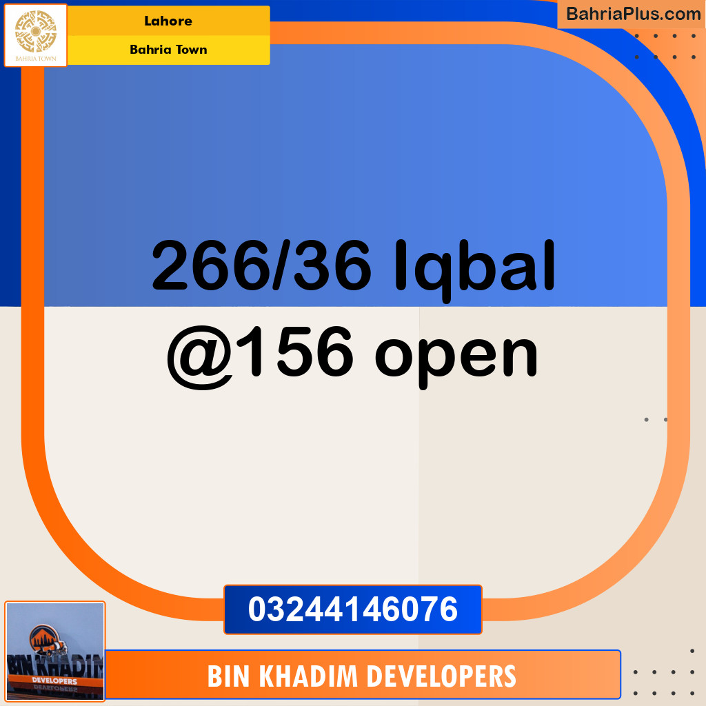 Residential Plot for Sale in Bahria Town, Lahore - (BP-289994)