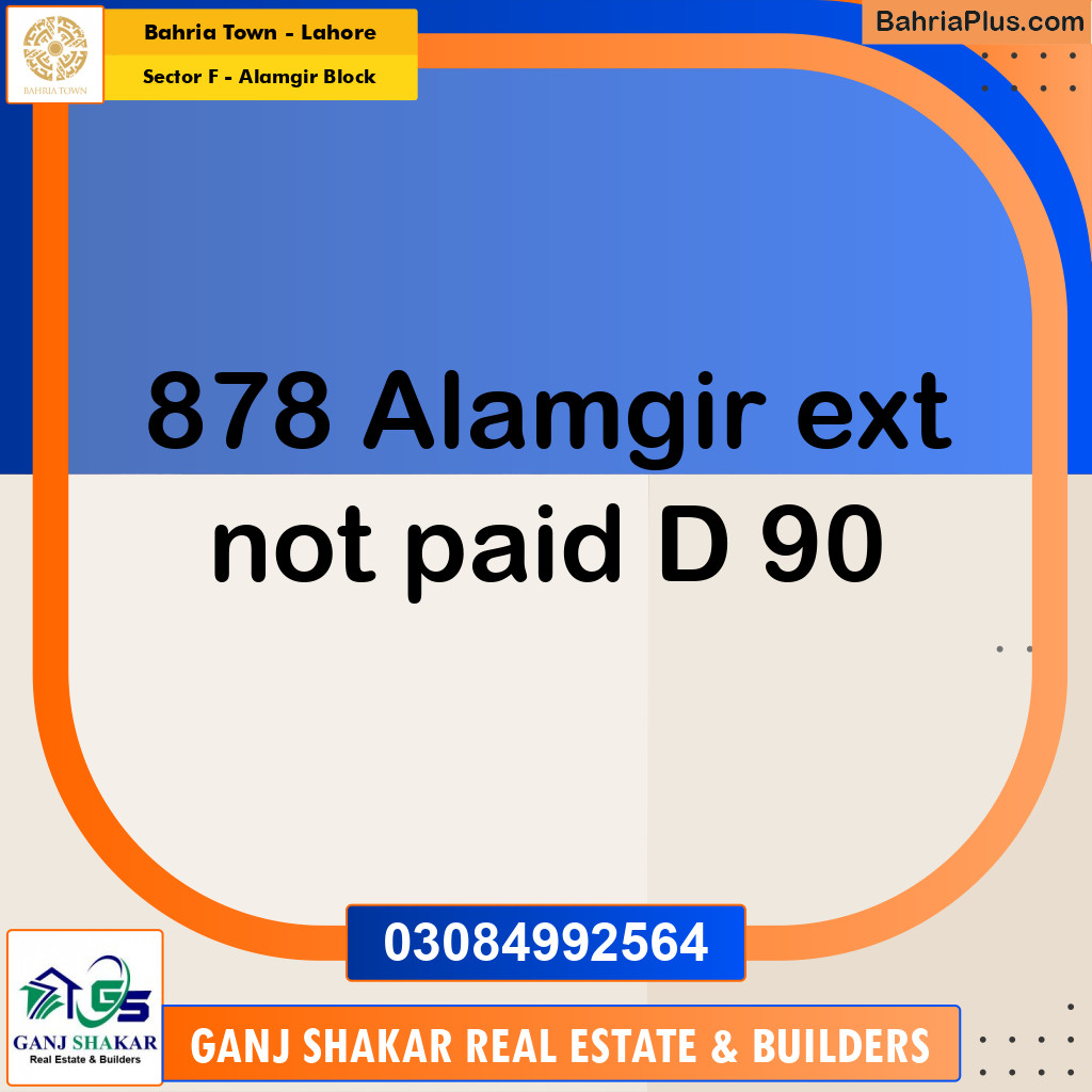 10 Marla Residential Plot for Sale in Sector F - Alamgir Block -  Bahria Town, Lahore - (BP-290043)