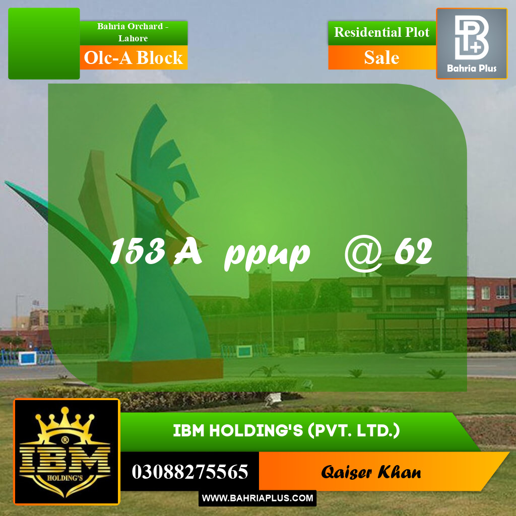 5 Marla Residential Plot for Sale in OLC-A Block -  Bahria Orchard, Lahore - (BP-290072)
