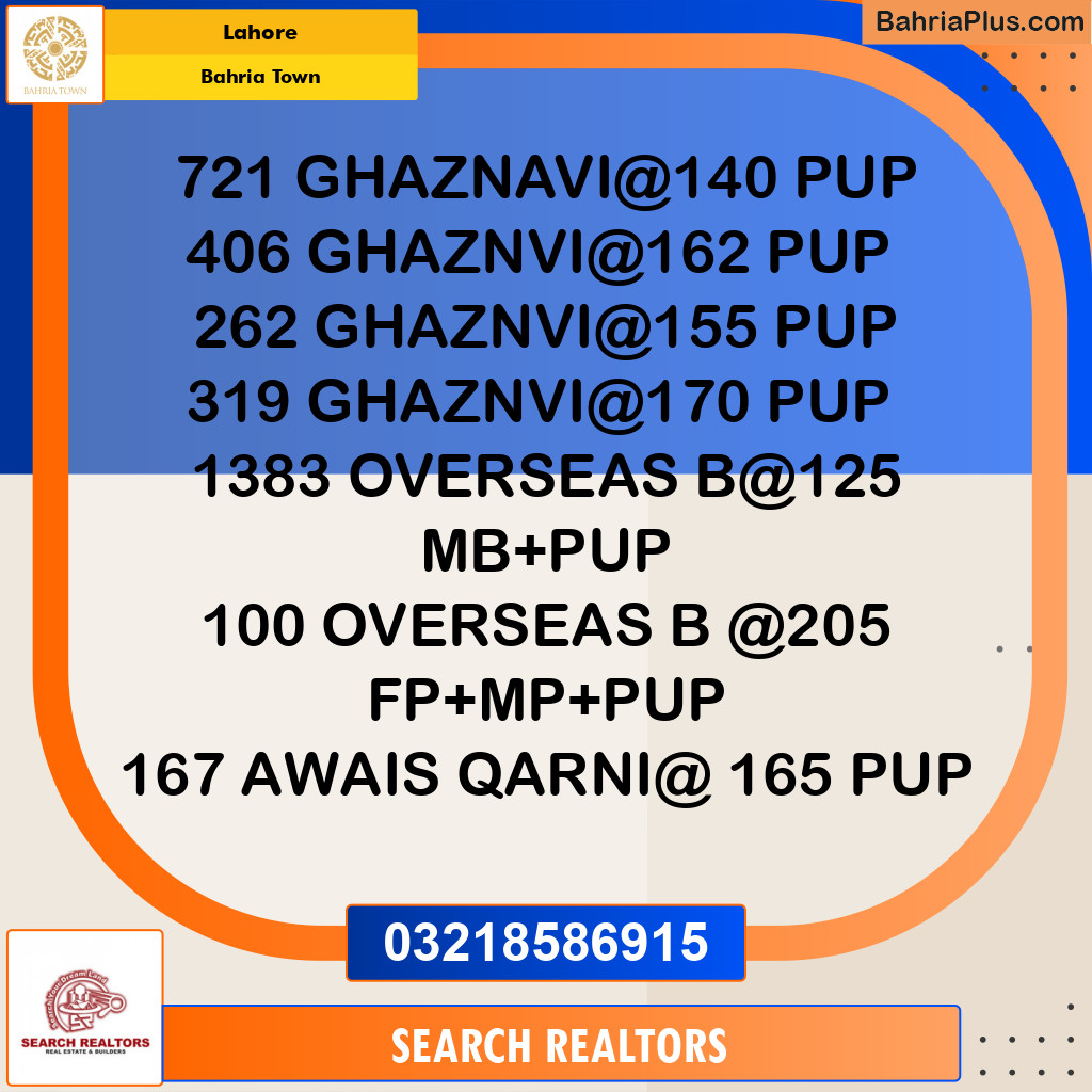 Residential Plot for Sale in Bahria Town, Lahore - (BP-290308)