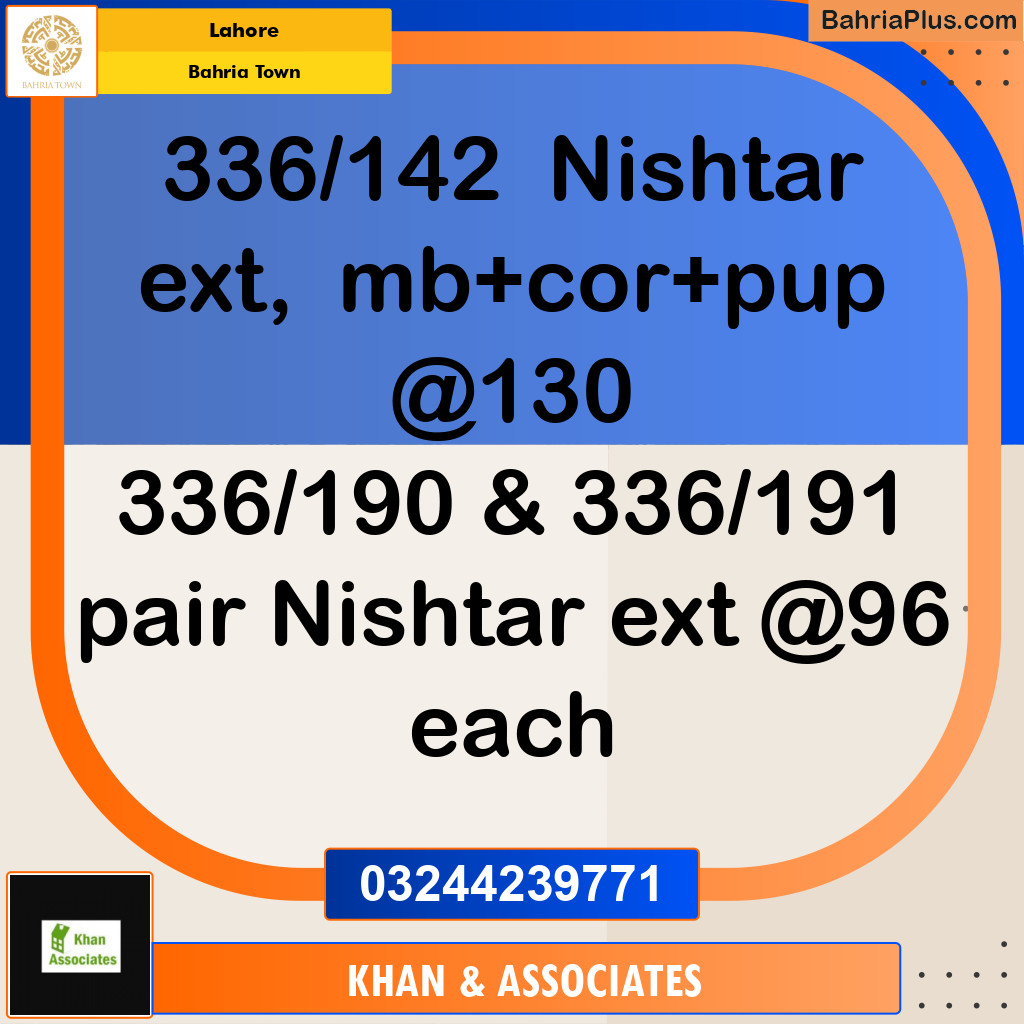 Residential Plot for Sale in Bahria Town, Lahore - (BP-290404)