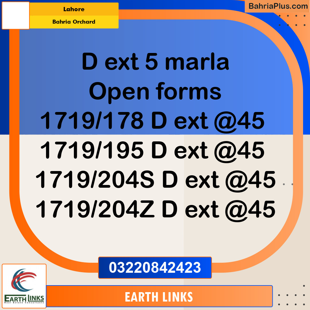 Residential Plot for Sale in Bahria Orchard, Lahore - (BP-290459)