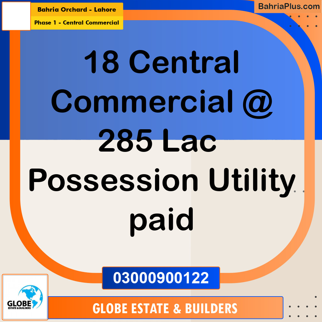 5 Marla Commercial Plot for Sale in Phase 1 - Central Commercial -  Bahria Orchard, Lahore - (BP-290675)