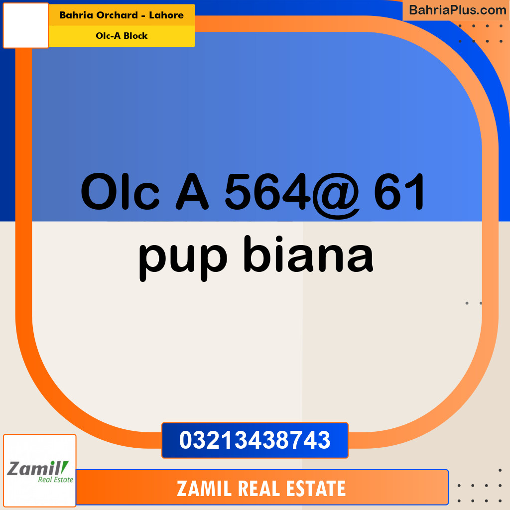 5 Marla Residential Plot for Sale in OLC-A Block -  Bahria Orchard, Lahore - (BP-290870)