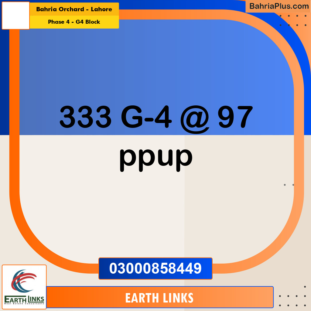 10 Marla Residential Plot for Sale in Phase 4 - G4 Block -  Bahria Orchard, Lahore - (BP-290933)