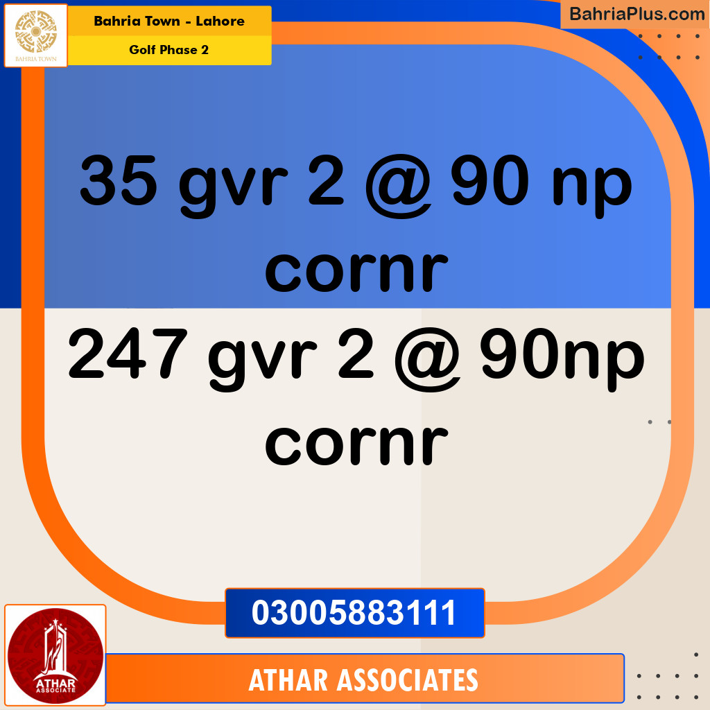 10 Marla Residential Plot for Sale in Golf Phase 2 -  Bahria Town, Lahore - (BP-291076)