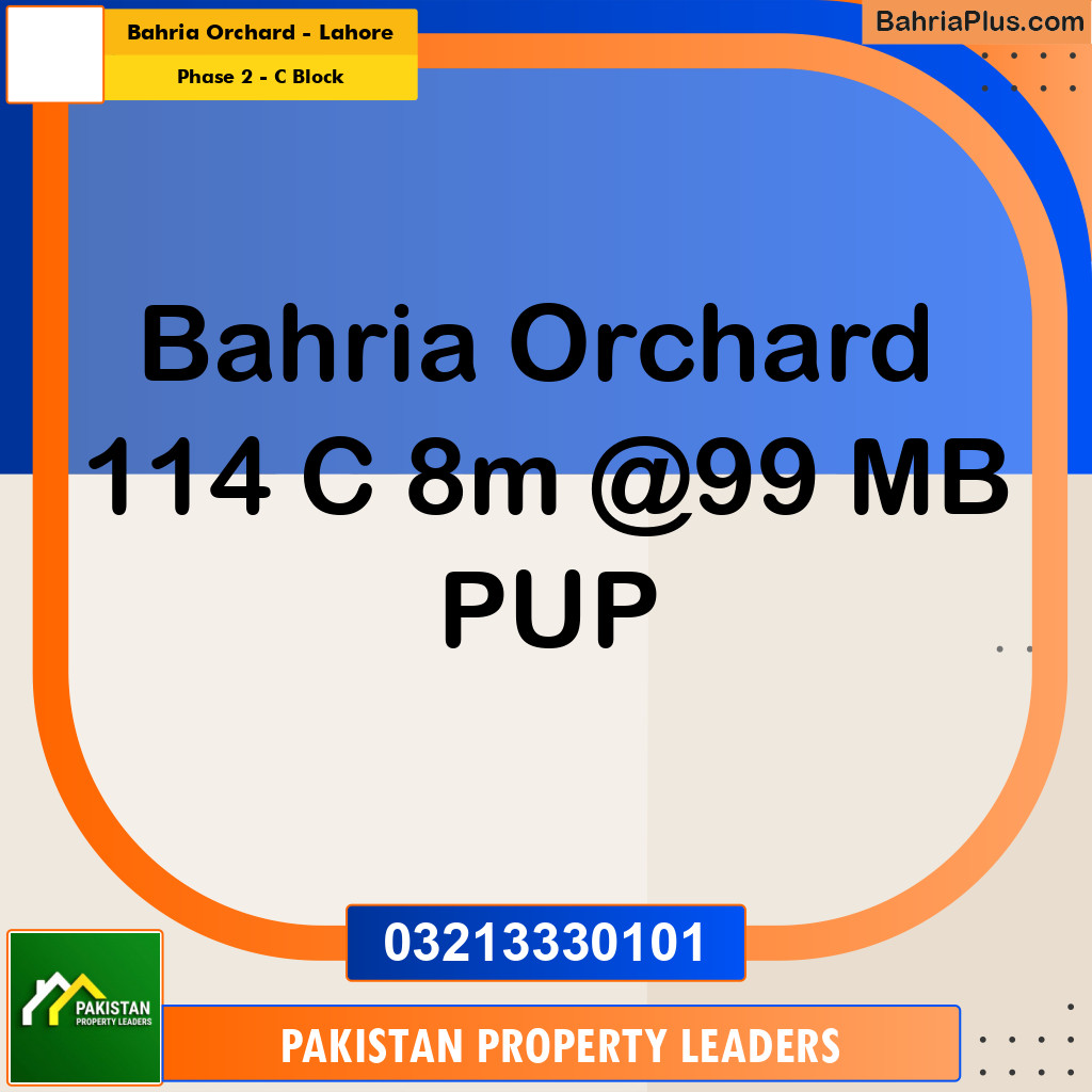 8 Marla Residential Plot for Sale in Phase 2 - C Block -  Bahria Orchard, Lahore - (BP-291193)