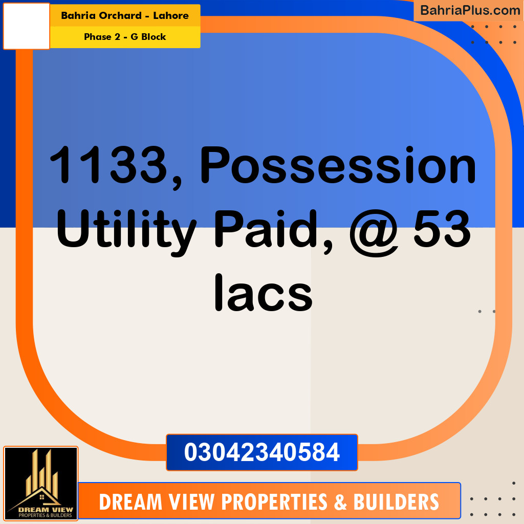 5 Marla Residential Plot for Sale in Phase 2 - G Block -  Bahria Orchard, Lahore - (BP-291327)