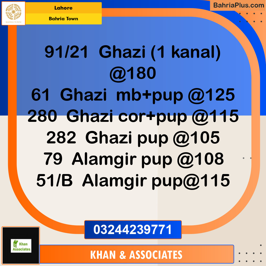 Residential Plot for Sale in Bahria Town, Lahore - (BP-291372)