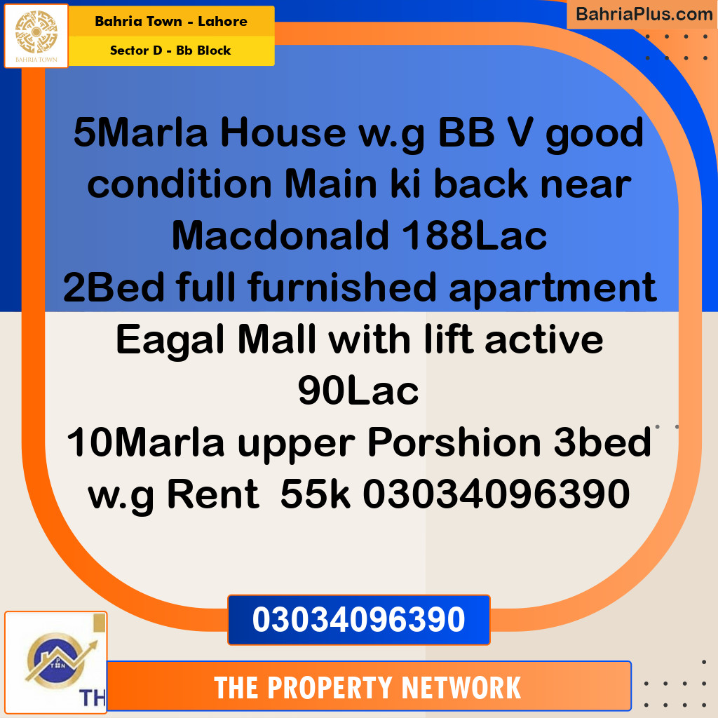 5 Marla Residential Plot for Sale in Sector D - BB Block -  Bahria Town, Lahore - (BP-291408)